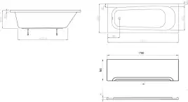 Акриловая ванна Ravak Septima 170x70 C632S00000 прямоугольная, Белая