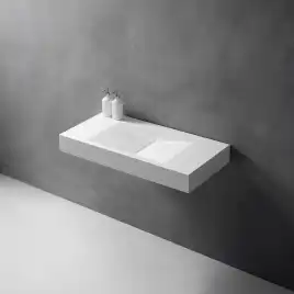 Раковина подвесная ABBER STEIN 100х48х12 AS2641, прямоугольная, белая матовая