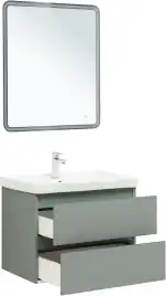 Тумба под раковину Aquanet Вега 2.0 70 мисти грин, подвесная, 337960