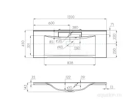 Раковина AQUATON Премьер М 120 белая 1A70483KPR010