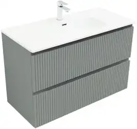 Тумба под раковину Aquanet Джейн (Flat) 100 мисти грин, подвесная, 335436