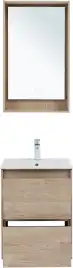 Тумба под раковину Aquanet Милан 50 дуб светлый, подвесная, 336381