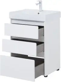 Тумба под раковину Aquanet Nova Lite 60 белый глянец (3 ящика) 302469