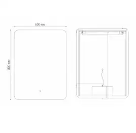 Зеркало Grossman ELEGANS-норма 60х80 176080 с подстветкой, сенсорный выключатель, с подогревом