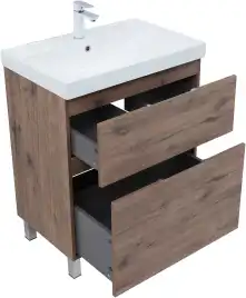 Тумба под раковину Aquanet Алвита New 70 напольная, дуб веллингтон табак, 344128