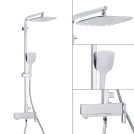 Душевая система Gappo G2417-8  с поворотным изливом, Хром / Белый