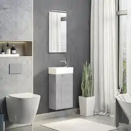 Тумба с умывальником Comforty Асти 40 Бетон светлый, 00-00013669