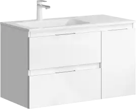 Тумба с раковиной подвесная Aqwella 5 Stars Accent 90 см, ACC0109LW, цвет Белый