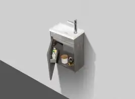 Тумба под раковину BelBagno PIETRA MINI-460-1A-SO-SCM-R подвесная Stucco Cemento