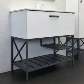 Тумба с умывальником Comforty Бредфорд 90 Белый, 00-00009955