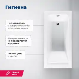 Акриловая ванна Aquanet Bright 155х70 (239666), на каркасе, белая