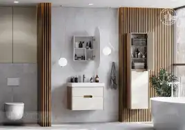 Зеркало-шкаф Aquaton Оливия 50 1A254502OL010  правый цвет, белый