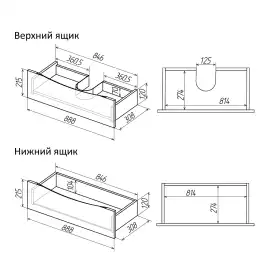 Тумба под раковину Grossman Виста 90 подвесная, белая глянцевая (109061)
