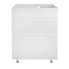 Тумба с раковиной Azario Эстима 60 CS00094592, напольная, Белая глянцевая