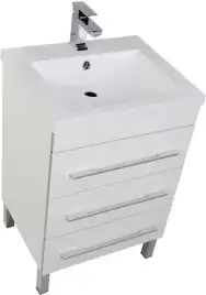 Тумба под раковину Aquanet Верона 58 белый (напольная 3 ящика) 178253