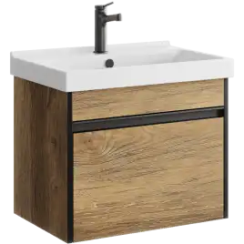 Тумба с раковиной подвесная Aqwella Urban 60 см, URB0106DB, цвет Дуб балтийский