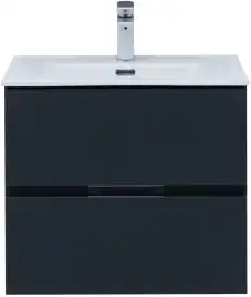 Тумба под раковину Aquanet Алвита New 60 2 ящика, антрацит 277511