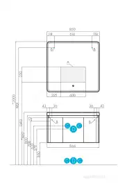 Зеркало Aquaton Шерилл 80х82 1A210302SH010 с подстветкой, сенсорный выключатель, с подогревом, Белый