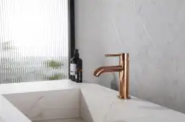 Смеситель для раковины Abber Wasser Kreis AF8110RG, однорычажный, цвет Золото розовое