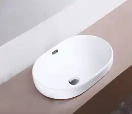 Умывальник CeramaLux 5006C 600х390х170 Полувстраиваемая цвет Белый