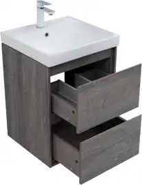 Тумба под раковину Aquanet Милан 50 дуб рошелье, подвесная, 336371