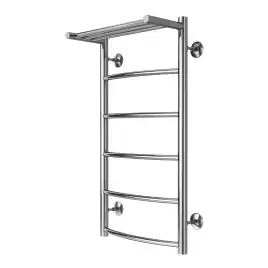 Полотенцесушитель водяной Azario VERONA 40х80 AZ04148P П5 с полкой, нижнее подключение 1/2