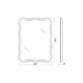 Зеркало BelBagno SPC-OND-600-800-LED-TCH