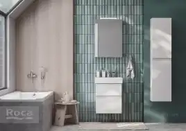 Тумбы под раковину Roca Oleta 50 A857638806 подвесная, цвет, Белый глянец