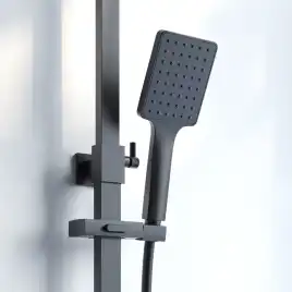 Душевая система IDDIS Bild BILBL1Fi06 для ванны с изливом цвет, Матовый черный