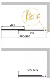 Шторка для ванны Cezares SLIDER 100 см, SLIDER-VF-11-100/150-P-Cr, профиль Хром, стекло Рифленное
