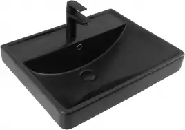 Раковина Aquanet Ирис 60 329247 прямоугольная, Черная матовая
