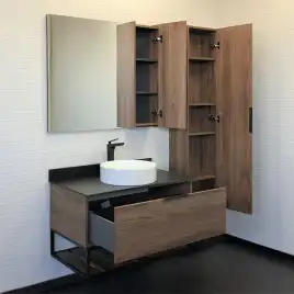 Тумба с умывальником Comforty Порто 90 Дуб темно-коричневый, 00-00008927