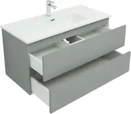 Тумба под раковину Aquanet Вега 2.0 100 мисти грин, подвесная, 337957