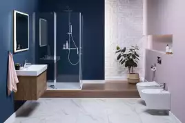 Зеркало Aquanet Nova Lite 90х80 249516 с подстветкой, сенсорный выключатель, Дерево темное