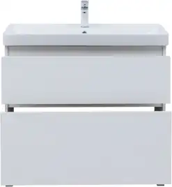 Тумба под раковину Aquanet Вега 90 напольная, белый глянец, 344124