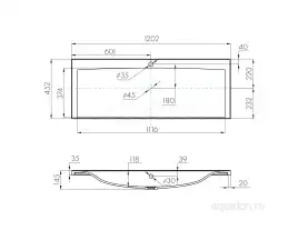 Раковина AQUATON Айрис 120 белая 1A729631AG010