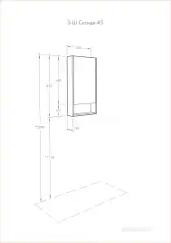Зеркало-шкаф Aquaton Сканди 45 1A252002SDB20  цвет, белый / дуб верона