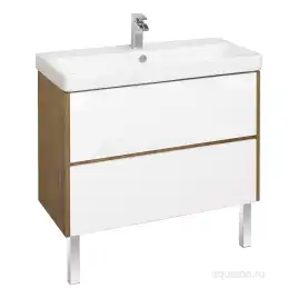 Тумба под раковину Aquaton Сканди 90 1A251901SDZ90 подвесная цвет, белый / дуб рустикальный