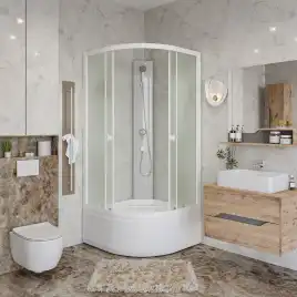 Душевая кабина Niagara Promo 100х100х195 P100/40/MT/BK высокий поддон, без гидромассажа