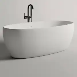 Ванна Salini LUCE 170х85 100121M из материала S-Stone, Белая матовая