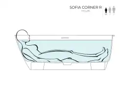 Ванна Salini SOFIA CORNER 170х85 102524M из материала S-Stone, Белая матовая