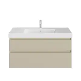 Тумба под раковину Kerama Marazzi CUBO 100 см, CUB.100.2\LIM подвесная, Лимо