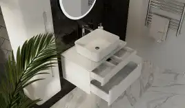 Тумба под раковину Jorno SHINE 75 Shi.01.75/P/W Белая