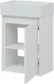 Тумба под раковину Aquanet Милан 45 белый глянец, подвесная, 339962