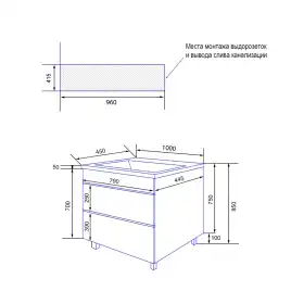 Тумба с раковиной Azario Viola 100 CS00097147, напольная, Бежевая
