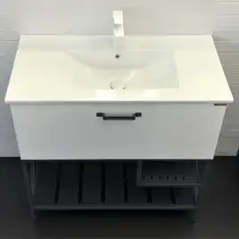 Тумба с умывальником Comforty Бредфорд 90 Белый, 00-00009955