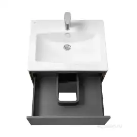 Тумба под раковину Aquaton Сохо 60 1A258001AJA00 подвесная цвет, дуб веллингтон / графит софт