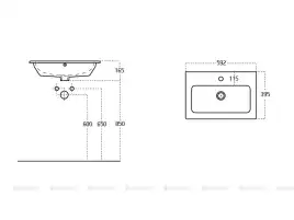 Раковина Sanovit Practico 60 44060, Белая глянцевая