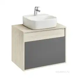 Тумба под раковину Aquaton Лофт Урбан 65 1A254001LQX60 подвесная цвет, серый графит / дуб орегон