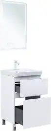 Тумба под раковину Aquanet Алвита New 50 напольная, белый матовый, 344131